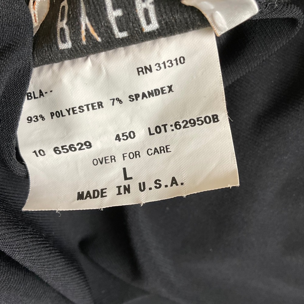 Byer California Vintage Black Ruffle Hem Mini Skirt Drop Waist Size L Made USA - Picture 3 of 8